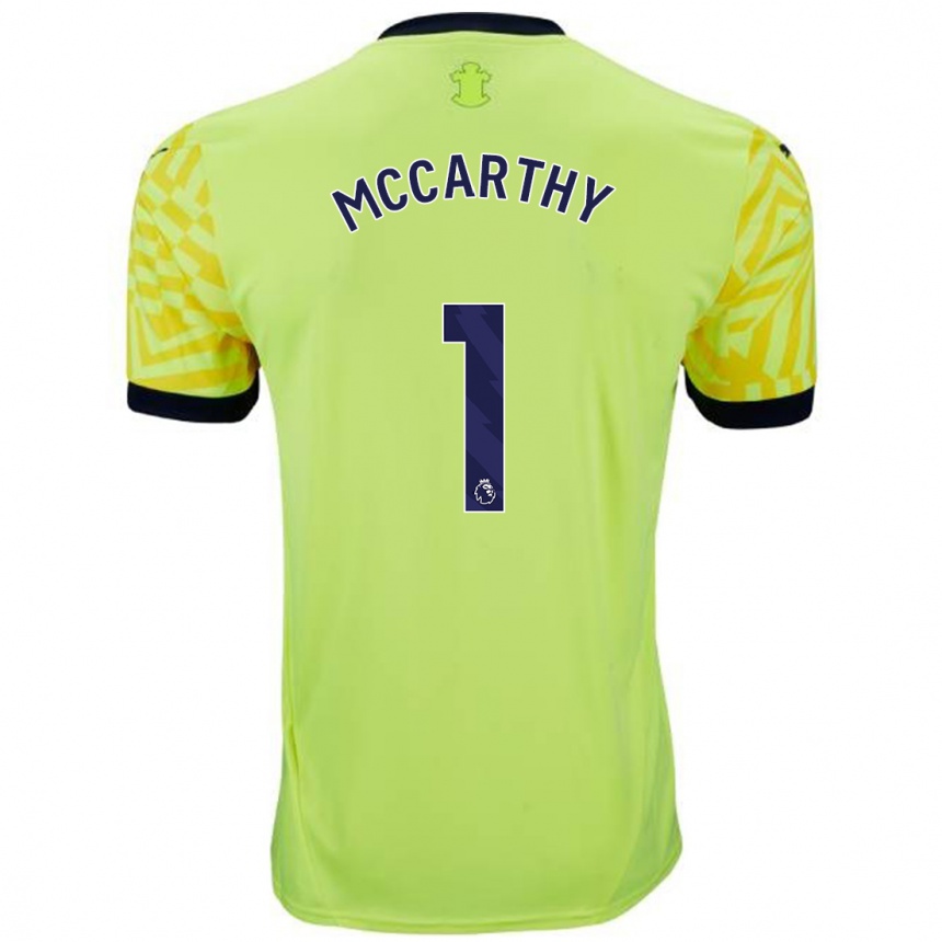 Niño Fútbol Camiseta Alex Mccarthy #1 Amarillo 2ª Equipación 2024/25