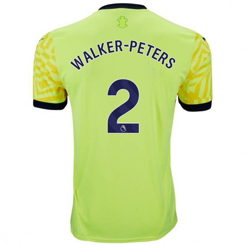 Niño Fútbol Camiseta Kyle Walker-Peters #2 Amarillo 2ª Equipación 2024/25