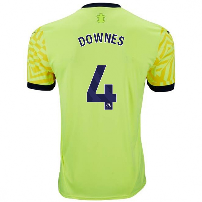 Niño Fútbol Camiseta Flynn Downes #4 Amarillo 2ª Equipación 2024/25