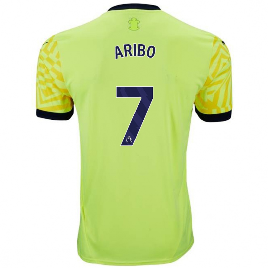 Niño Fútbol Camiseta Joe Aribo #7 Amarillo 2ª Equipación 2024/25