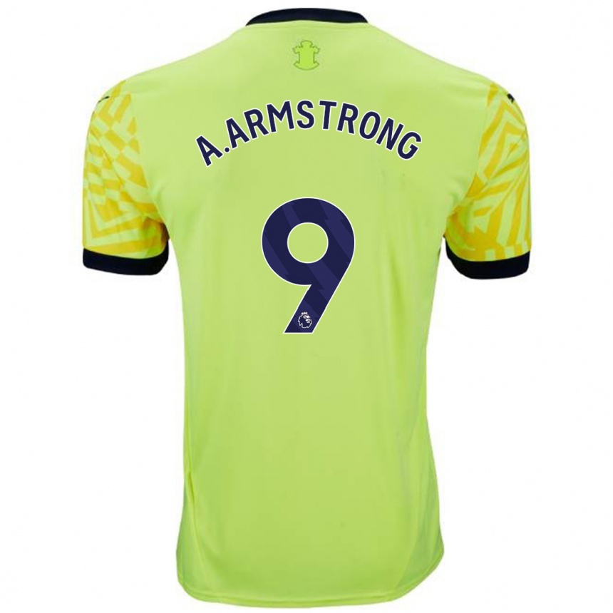 Niño Fútbol Camiseta Adam Armstrong #9 Amarillo 2ª Equipación 2024/25