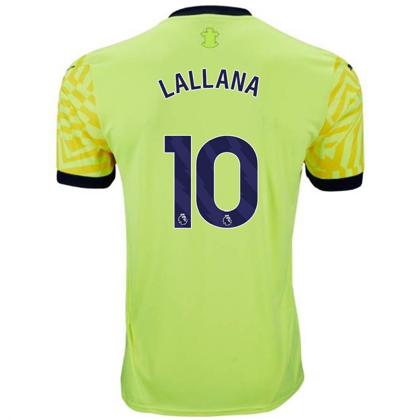 Niño Fútbol Camiseta Adam Lallana #10 Amarillo 2ª Equipación 2024/25