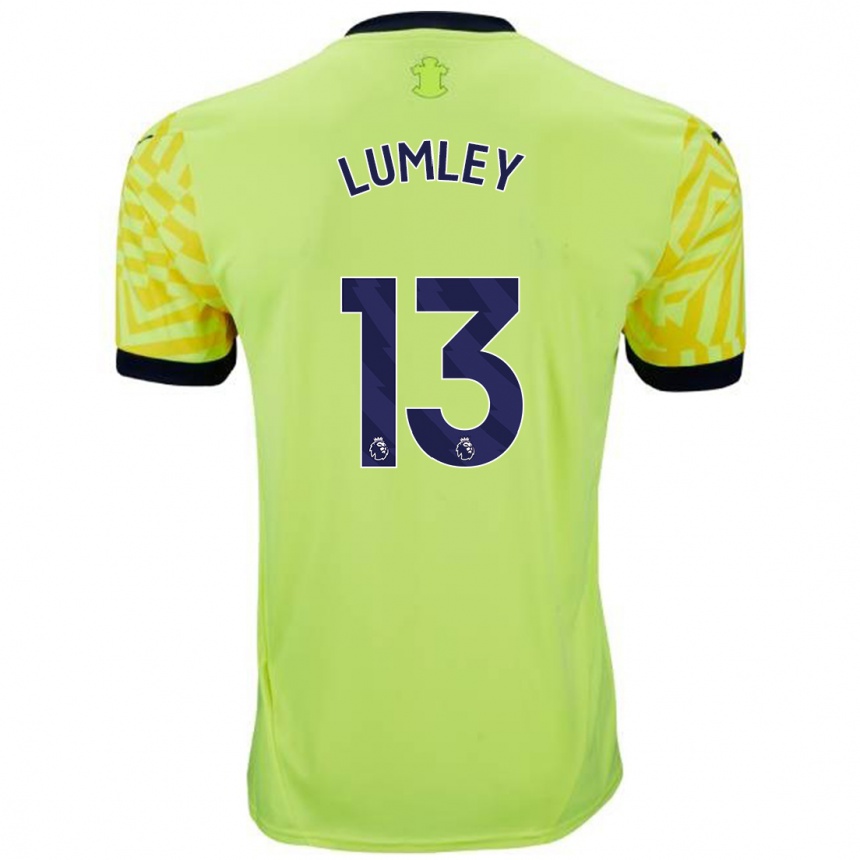 Niño Fútbol Camiseta Joe Lumley #13 Amarillo 2ª Equipación 2024/25