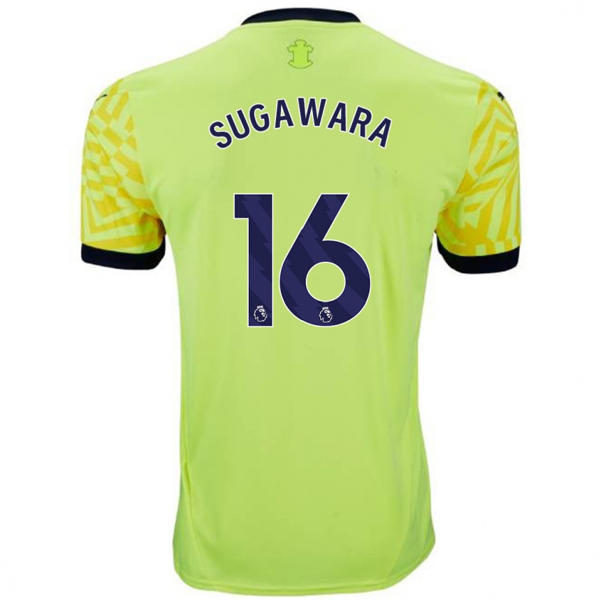 Niño Fútbol Camiseta Yukinari Sugawara #16 Amarillo 2ª Equipación 2024/25