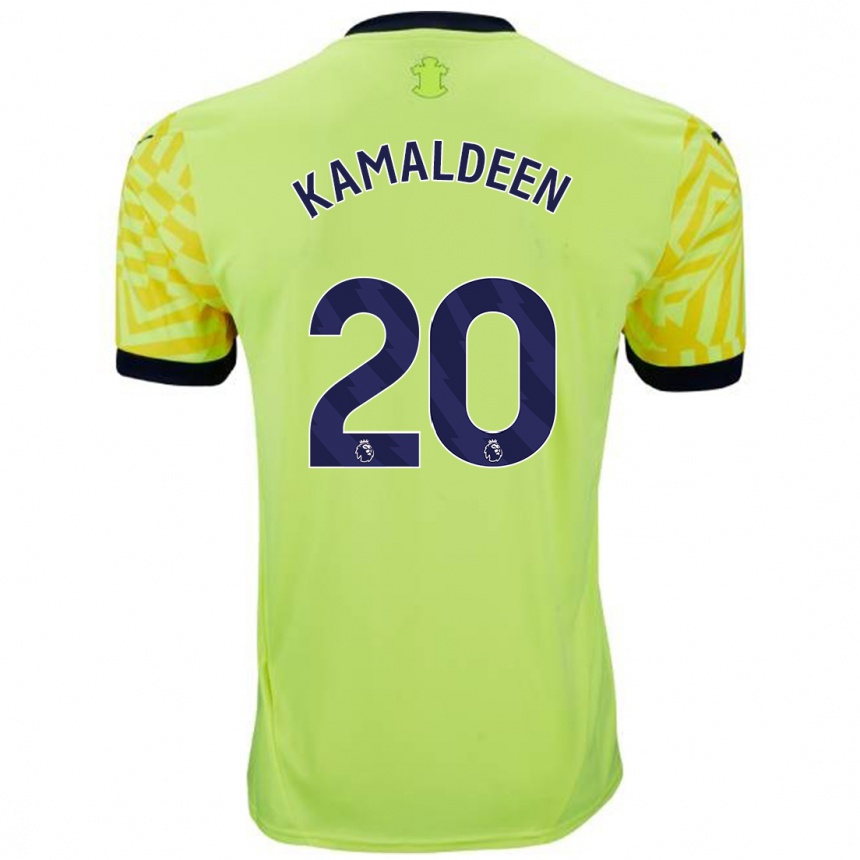 Niño Fútbol Camiseta Kamaldeen Sulemana #20 Amarillo 2ª Equipación 2024/25