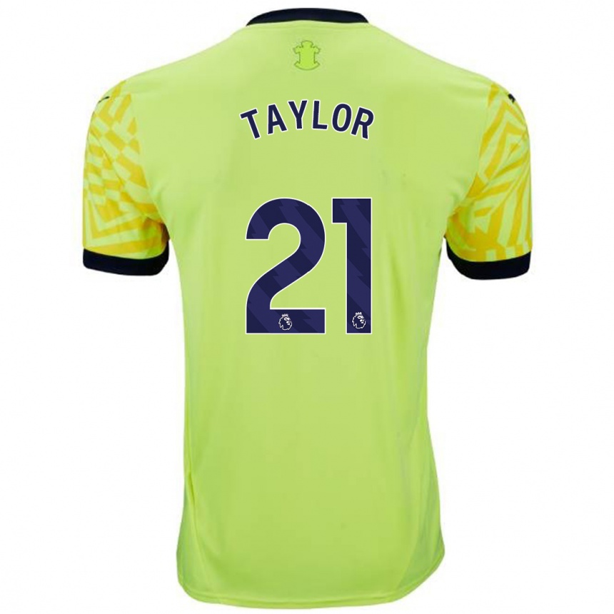 Niño Fútbol Camiseta Charlie Taylor #21 Amarillo 2ª Equipación 2024/25