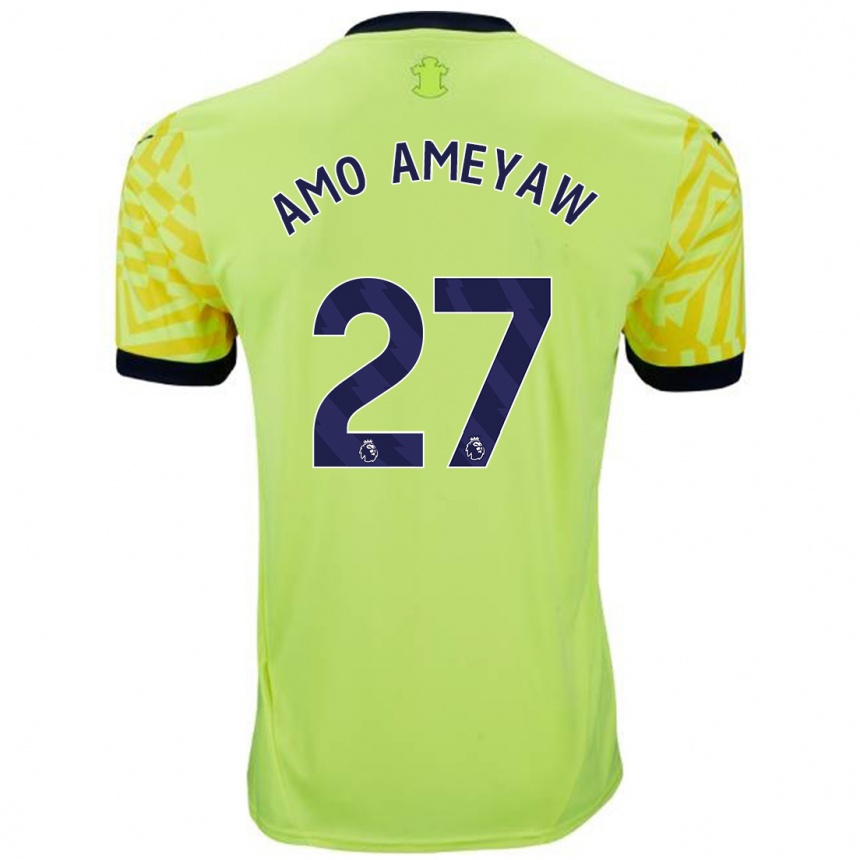 Niño Fútbol Camiseta Samuel Amo-Ameyaw #27 Amarillo 2ª Equipación 2024/25