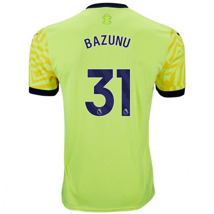 Niño Fútbol Camiseta Gavin Bazunu #31 Amarillo 2ª Equipación 2024/25