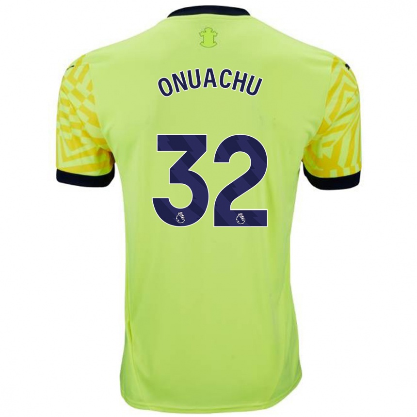 Niño Fútbol Camiseta Paul Onuachu #32 Amarillo 2ª Equipación 2024/25