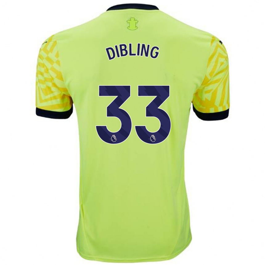 Niño Fútbol Camiseta Tyler Dibling #33 Amarillo 2ª Equipación 2024/25