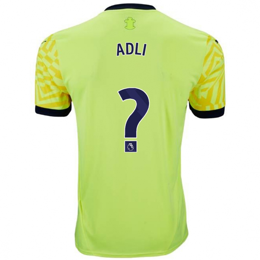 Niño Fútbol Camiseta Mohamed Adli #0 Amarillo 2ª Equipación 2024/25