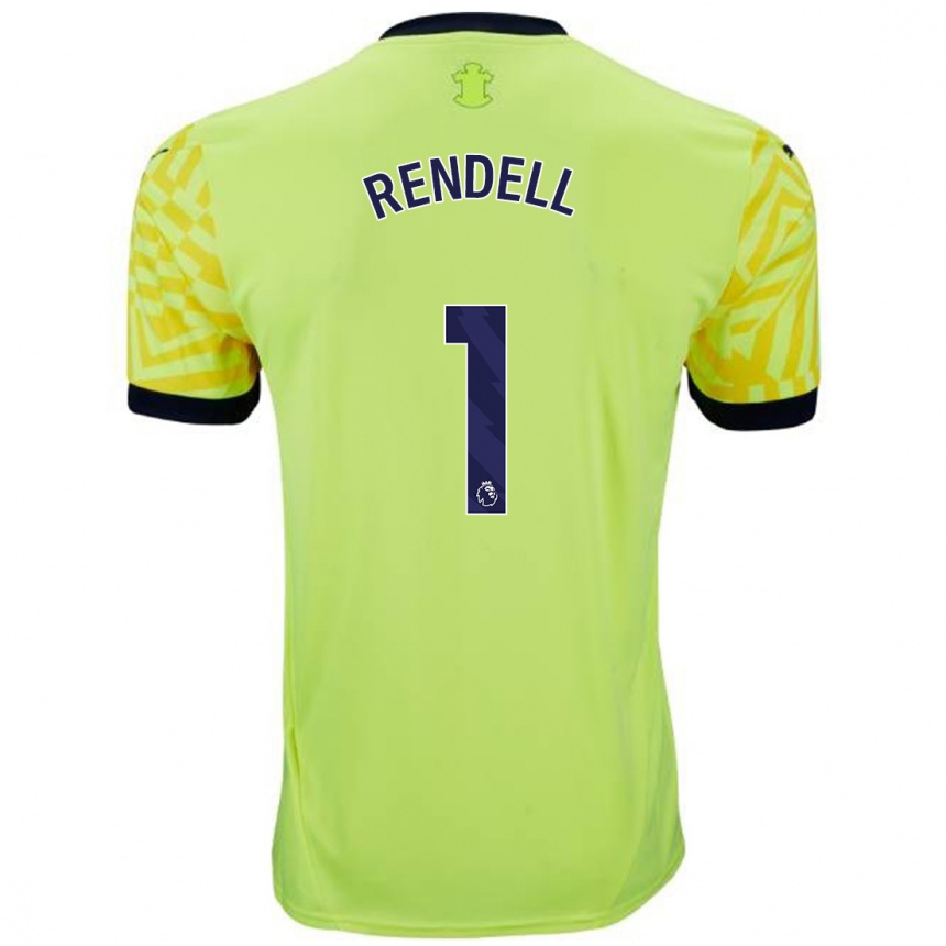 Niño Fútbol Camiseta Kayla Rendell #1 Amarillo 2ª Equipación 2024/25