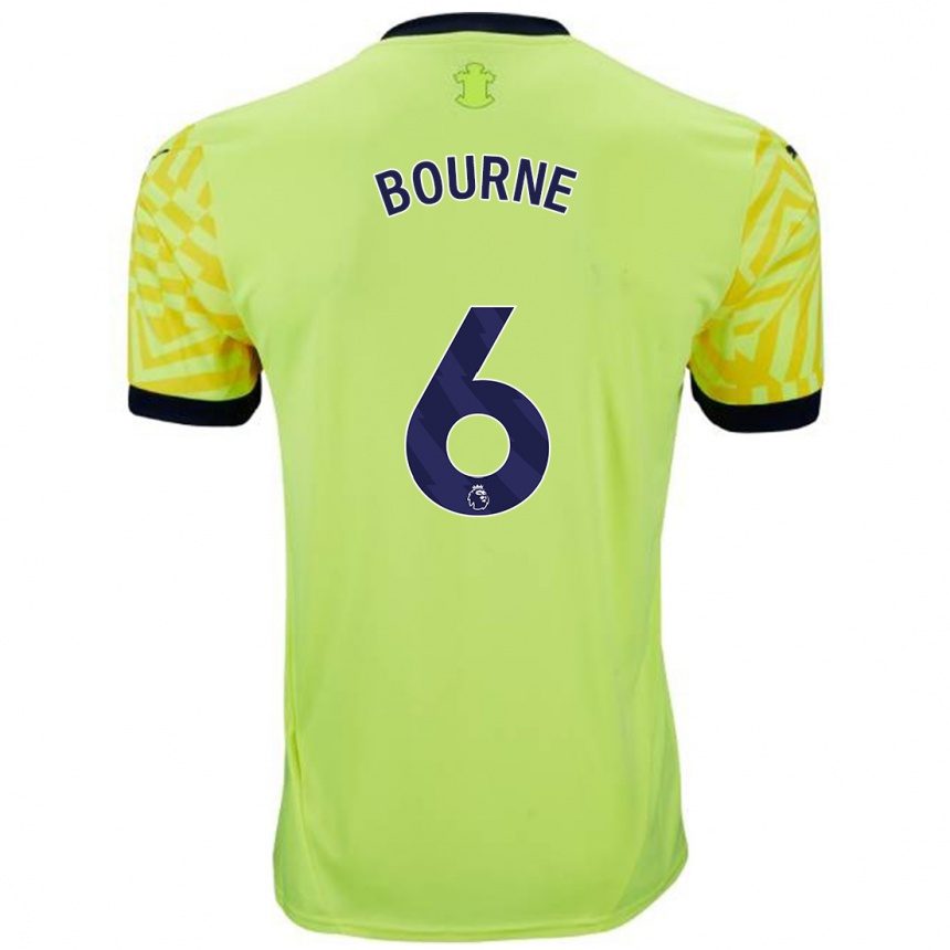 Niño Fútbol Camiseta Tara Bourne #6 Amarillo 2ª Equipación 2024/25