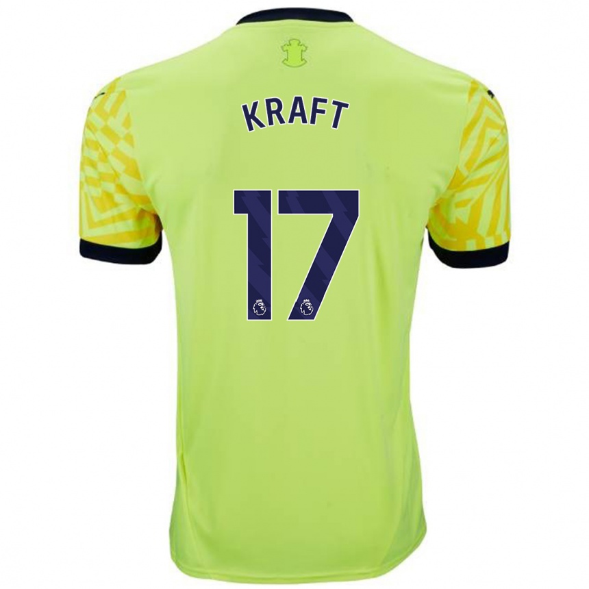 Niño Fútbol Camiseta Emily Kraft #17 Amarillo 2ª Equipación 2024/25