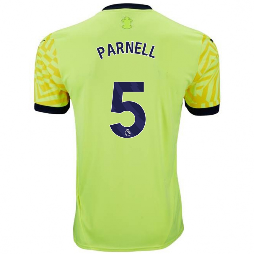 Niño Fútbol Camiseta Rosanna Parnell #5 Amarillo 2ª Equipación 2024/25