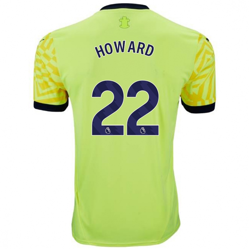 Niño Fútbol Camiseta Bethany-May Howard #22 Amarillo 2ª Equipación 2024/25