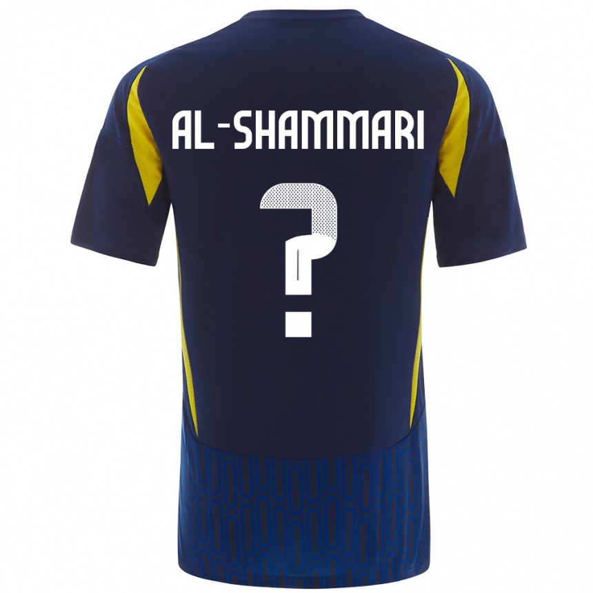 Niño Fútbol Camiseta Mansour Al-Shammari #0 Azul Amarillo 2ª Equipación 2024/25