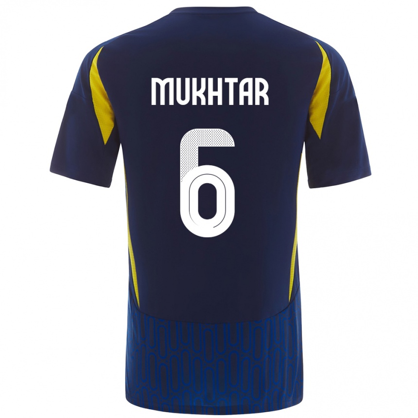 Niño Fútbol Camiseta Mukhtar Ali #6 Azul Amarillo 2ª Equipación 2024/25