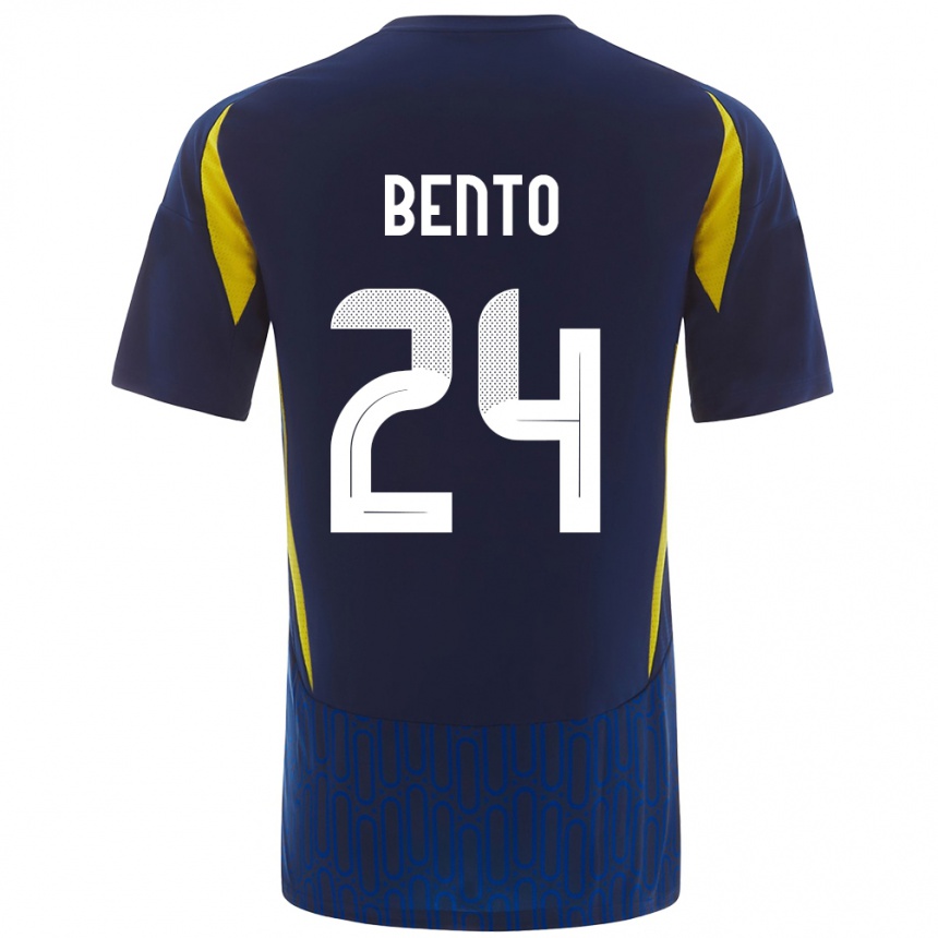 Niño Fútbol Camiseta Bento #24 Azul Amarillo 2ª Equipación 2024/25