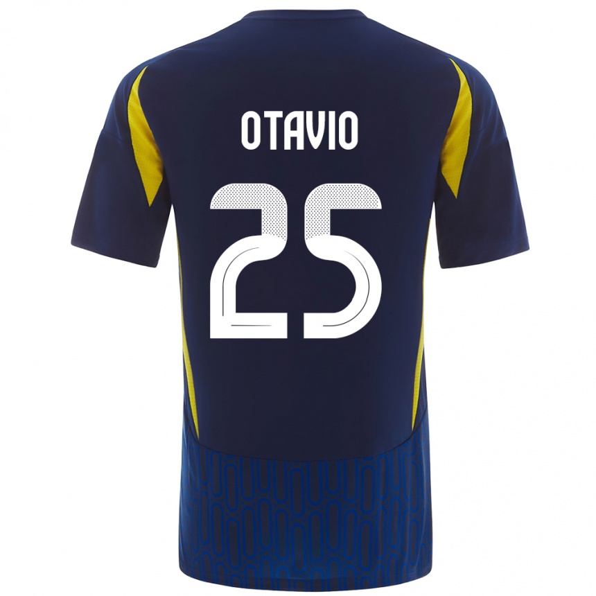 Niño Fútbol Camiseta Otávio #25 Azul Amarillo 2ª Equipación 2024/25