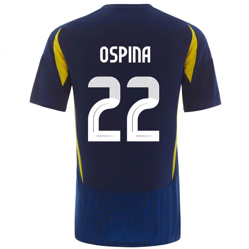 Niño Fútbol Camiseta David Ospina #22 Azul Amarillo 2ª Equipación 2024/25