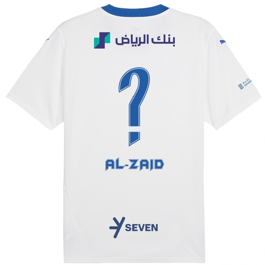 Niño Fútbol Camiseta Suhayb Al-Zaid #0 Blanco Azul 2ª Equipación 2024/25