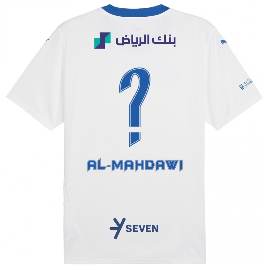 Niño Fútbol Camiseta Ali Al-Mahdawi #0 Blanco Azul 2ª Equipación 2024/25