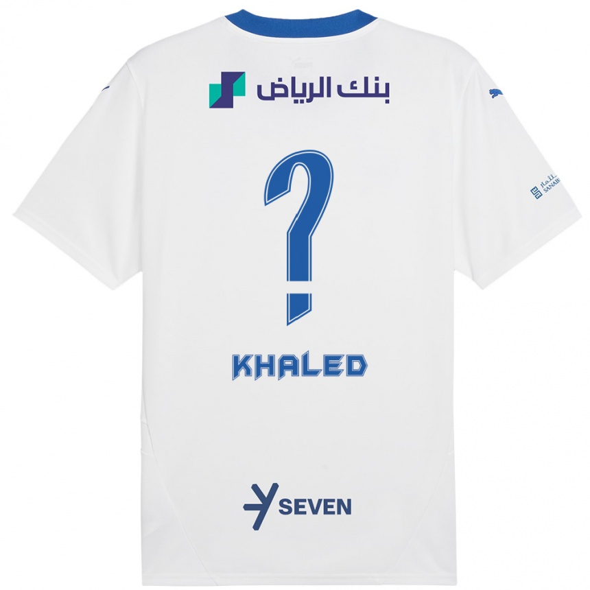 Niño Fútbol Camiseta Saad Khaled #0 Blanco Azul 2ª Equipación 2024/25