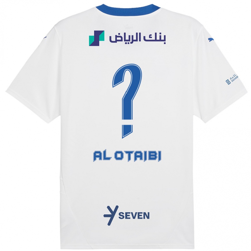 Niño Fútbol Camiseta Majd Al-Otaibi #0 Blanco Azul 2ª Equipación 2024/25