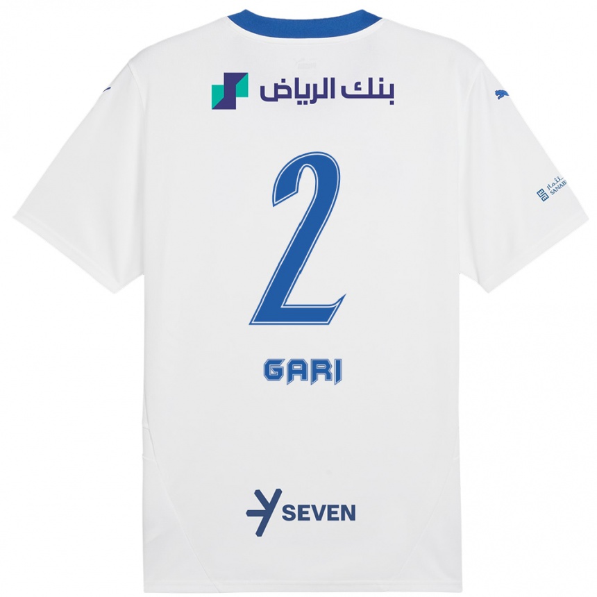 Niño Fútbol Camiseta Fatimah Gari #2 Blanco Azul 2ª Equipación 2024/25