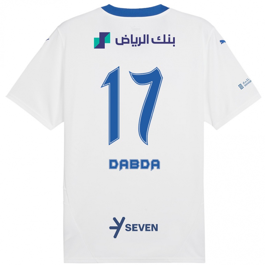 Niño Fútbol Camiseta Claudia Dabda #17 Blanco Azul 2ª Equipación 2024/25