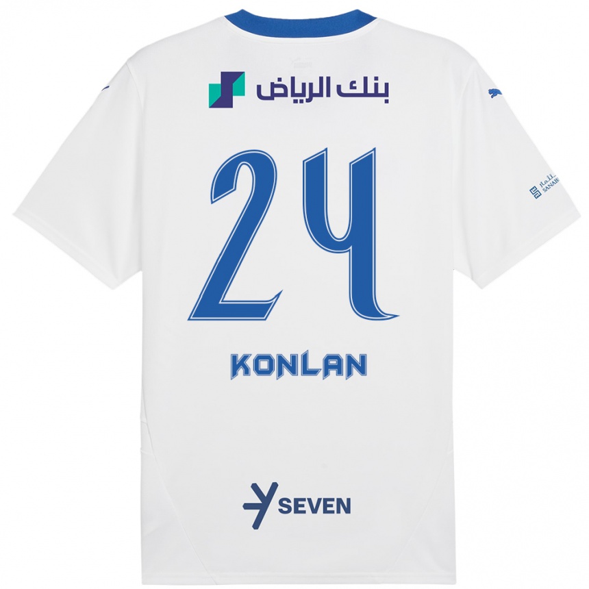 Niño Fútbol Camiseta Cynthia Konlan #24 Blanco Azul 2ª Equipación 2024/25