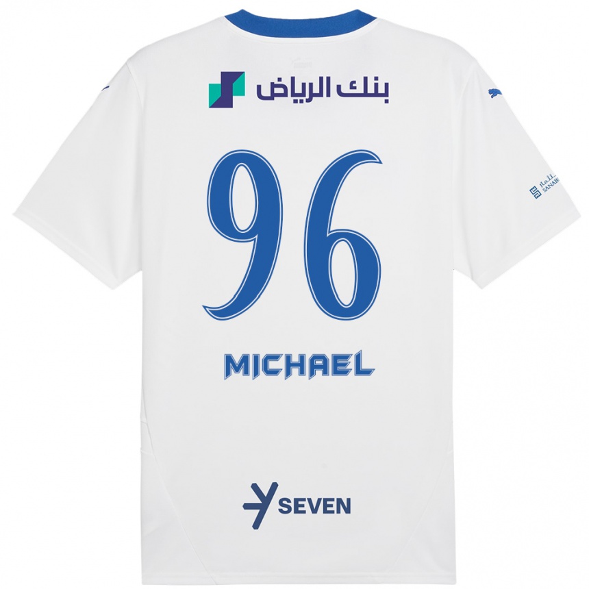 Niño Fútbol Camiseta Michael #96 Blanco Azul 2ª Equipación 2024/25