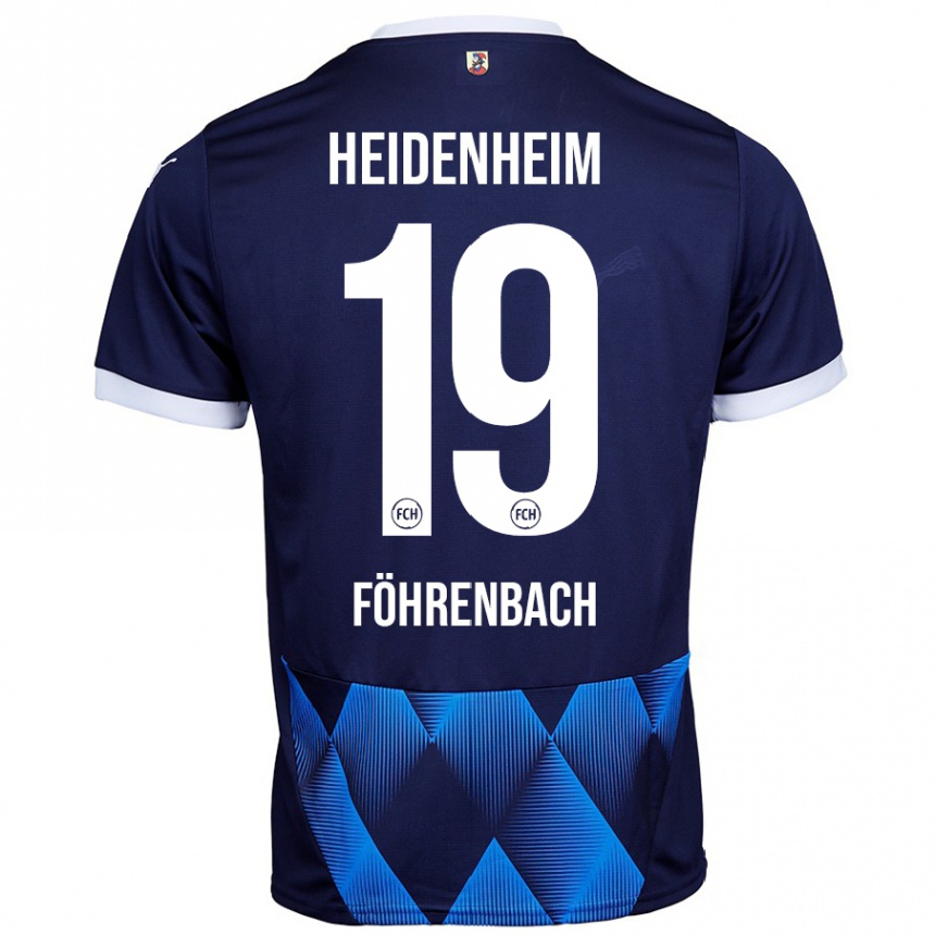 Niño Fútbol Camiseta Jonas Föhrenbach #19 Azul Marino Oscuro 2ª Equipación 2024/25