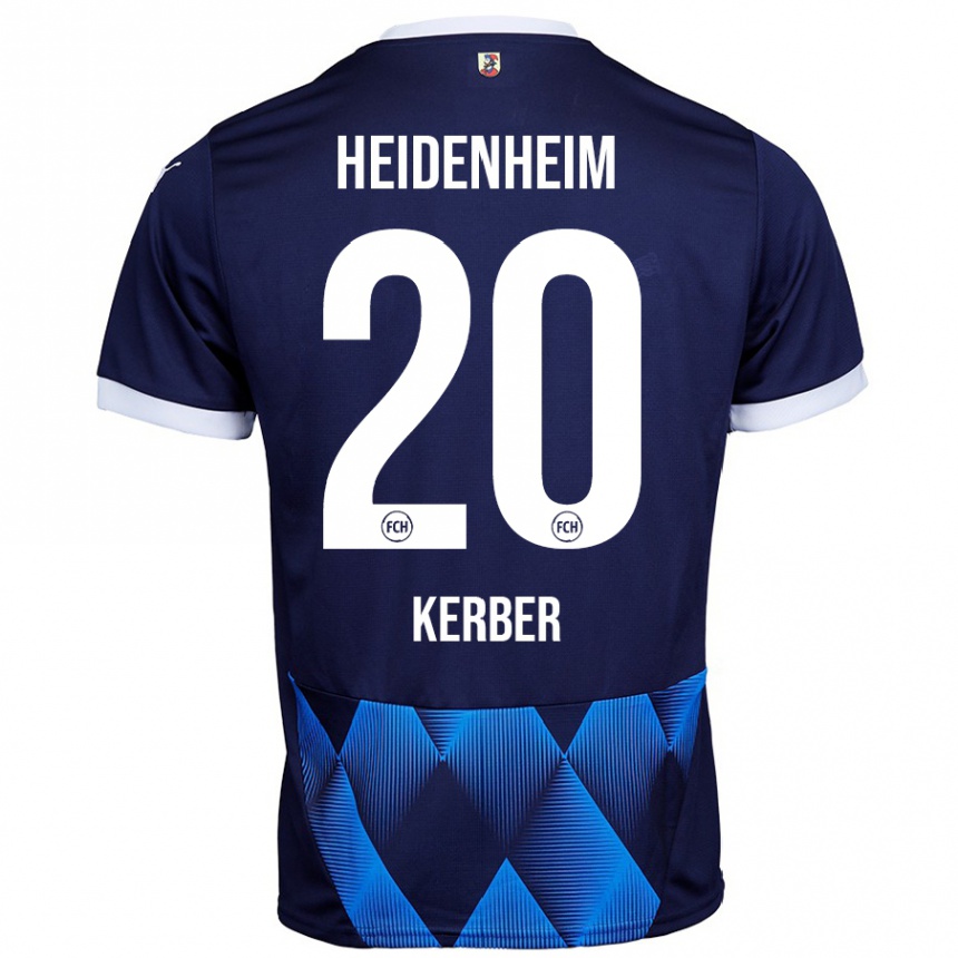 Niño Fútbol Camiseta Luca Kerber #20 Azul Marino Oscuro 2ª Equipación 2024/25