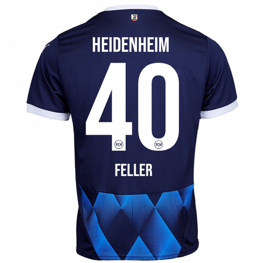 Niño Fútbol Camiseta Frank Feller #40 Azul Marino Oscuro 2ª Equipación 2024/25