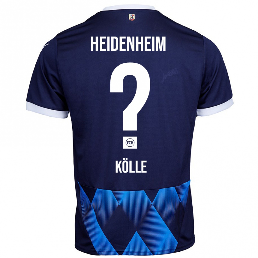 Niño Fútbol Camiseta Adam Kölle #0 Azul Marino Oscuro 2ª Equipación 2024/25