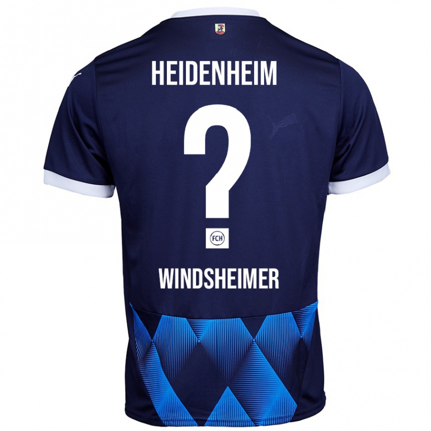 Niño Fútbol Camiseta Tim Windsheimer #0 Azul Marino Oscuro 2ª Equipación 2024/25