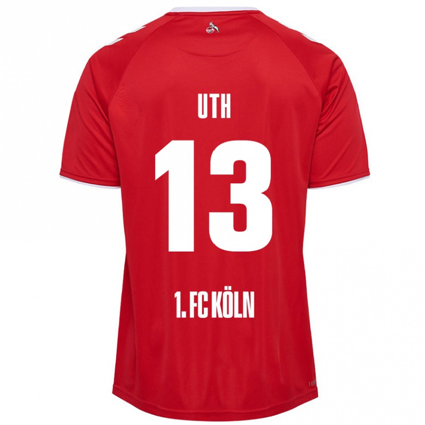 Niño Fútbol Camiseta Mark Uth #13 Rojo Blanco 2ª Equipación 2024/25