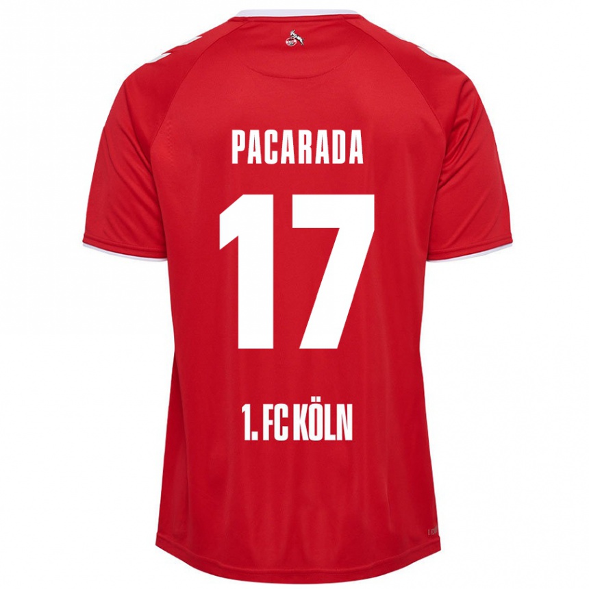 Niño Fútbol Camiseta Leart Paçarada #17 Rojo Blanco 2ª Equipación 2024/25