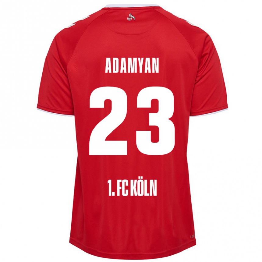 Niño Fútbol Camiseta Sargis Adamyan #23 Rojo Blanco 2ª Equipación 2024/25