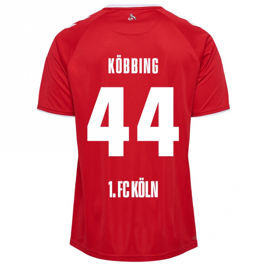 Niño Fútbol Camiseta Matthias Köbbing #44 Rojo Blanco 2ª Equipación 2024/25