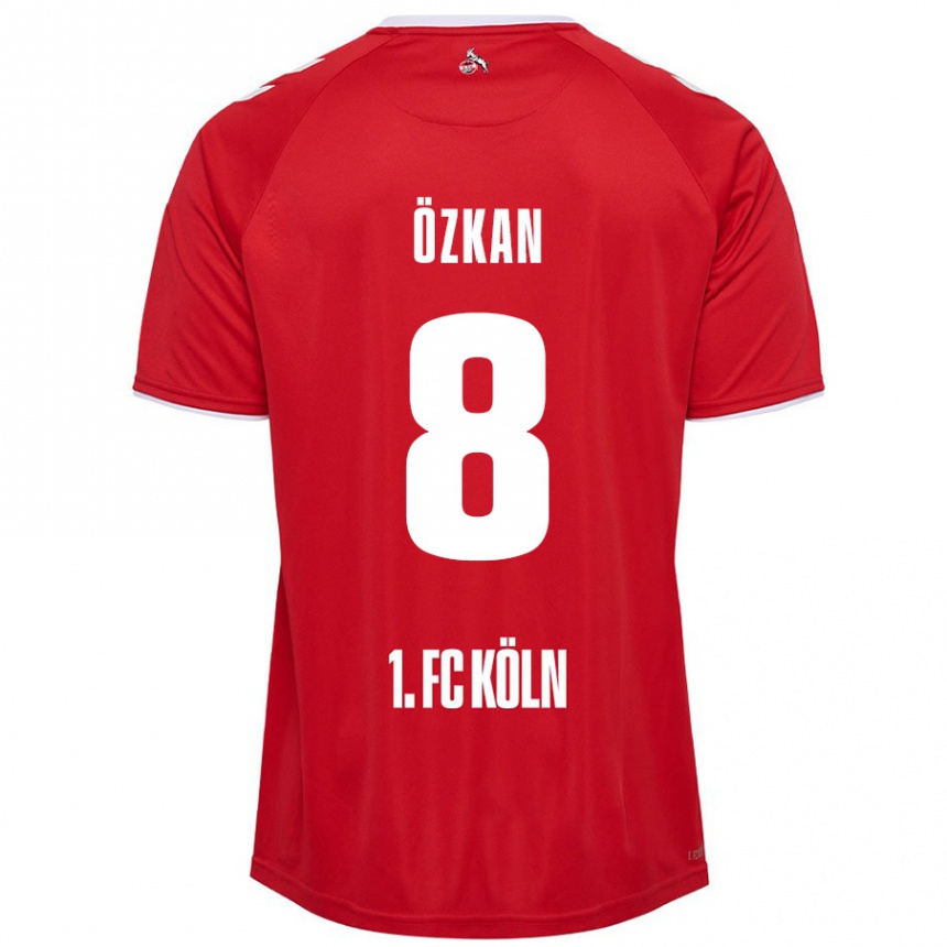 Niño Fútbol Camiseta Mikail Özkan #8 Rojo Blanco 2ª Equipación 2024/25