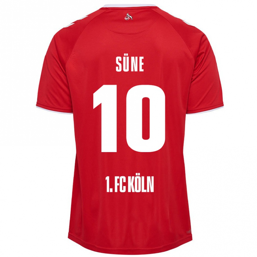 Niño Fútbol Camiseta Arda Süne #10 Rojo Blanco 2ª Equipación 2024/25