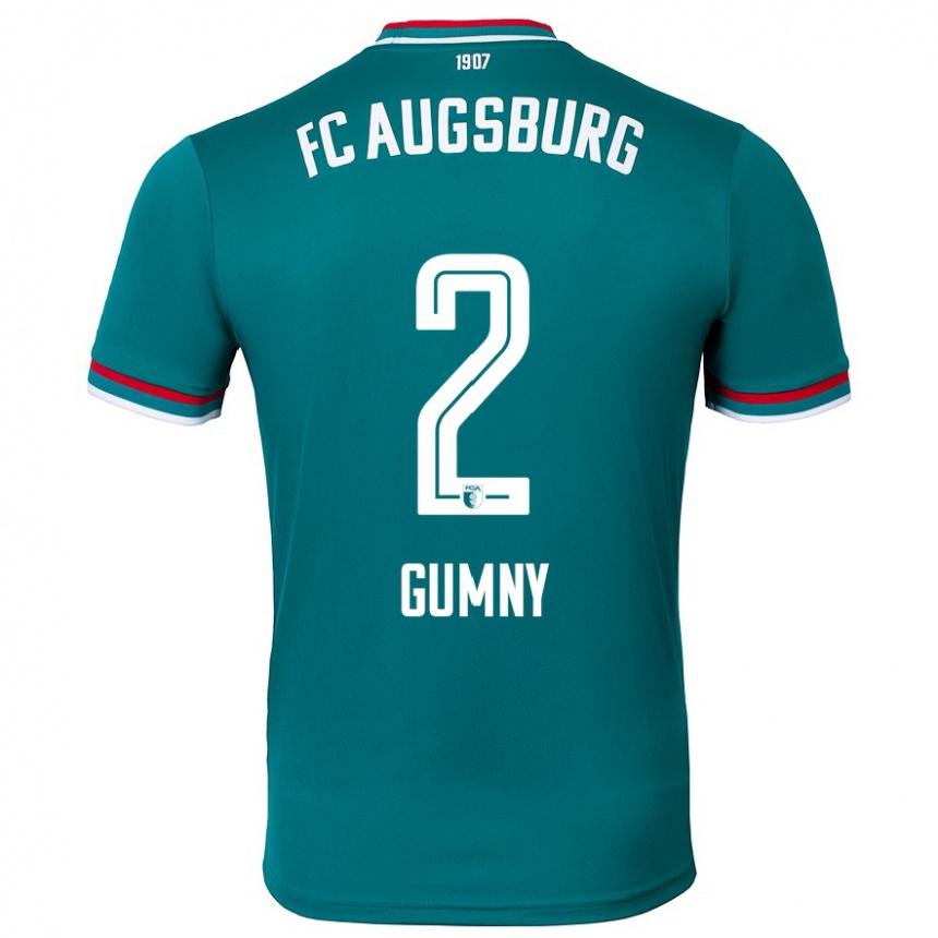 Niño Fútbol Camiseta Robert Gumny #2 Verde Oscuro 2ª Equipación 2024/25