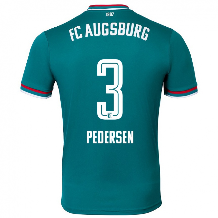 Niño Fútbol Camiseta Mads Pedersen #3 Verde Oscuro 2ª Equipación 2024/25