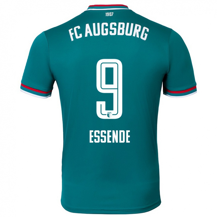 Niño Fútbol Camiseta Samuel Essende #9 Verde Oscuro 2ª Equipación 2024/25