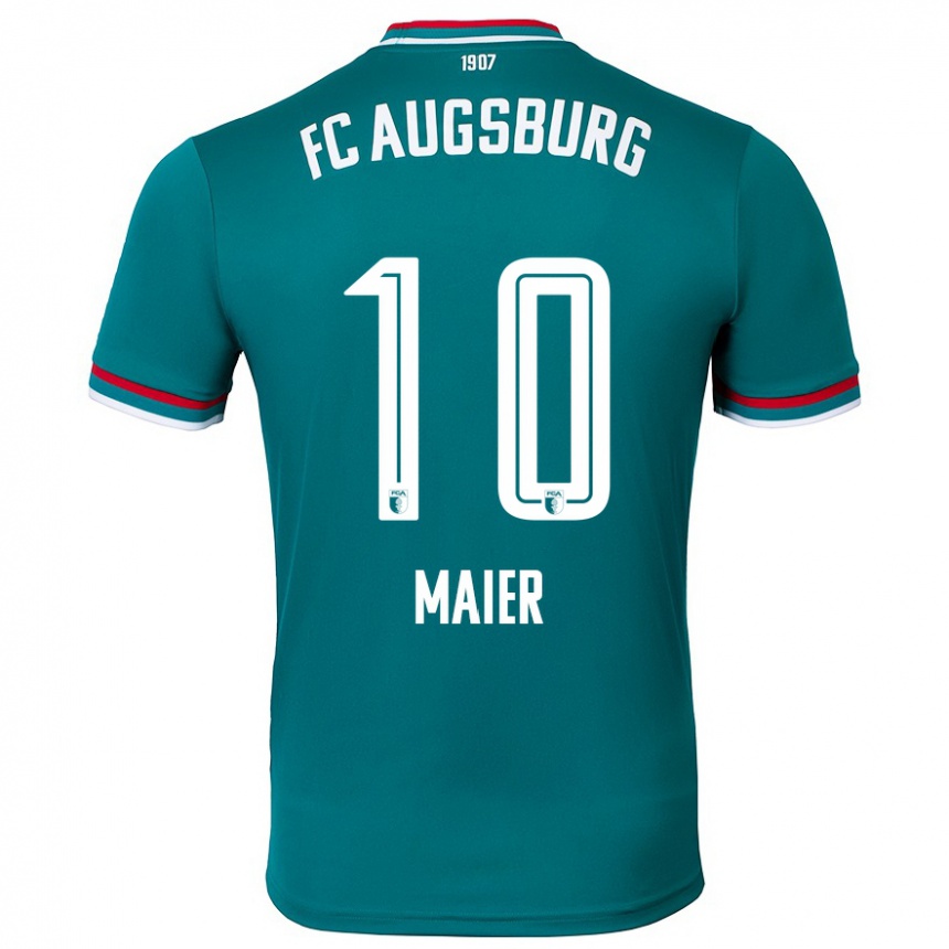 Niño Fútbol Camiseta Arne Maier #10 Verde Oscuro 2ª Equipación 2024/25