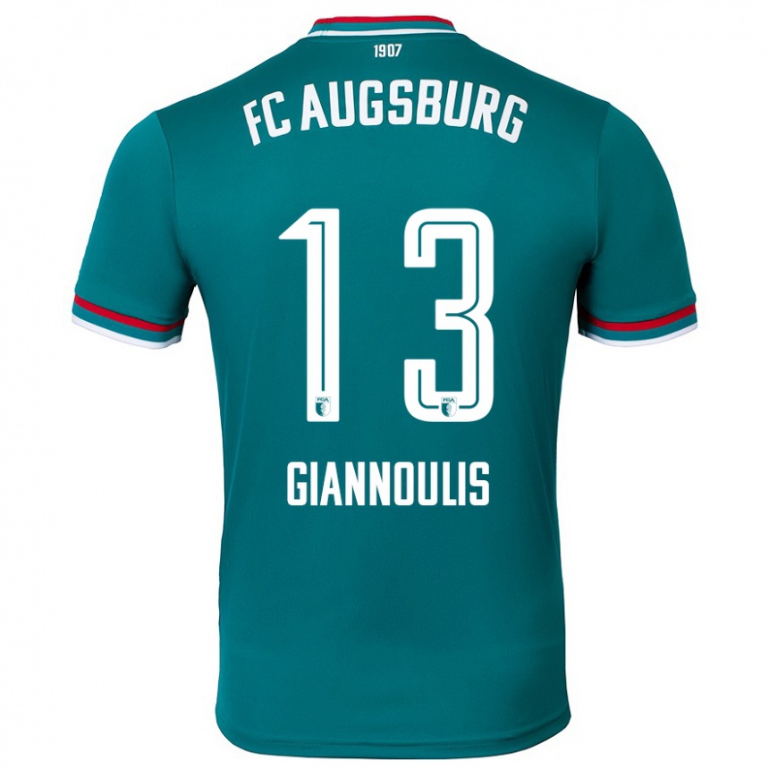 Niño Fútbol Camiseta Dimitrios Giannoulis #13 Verde Oscuro 2ª Equipación 2024/25