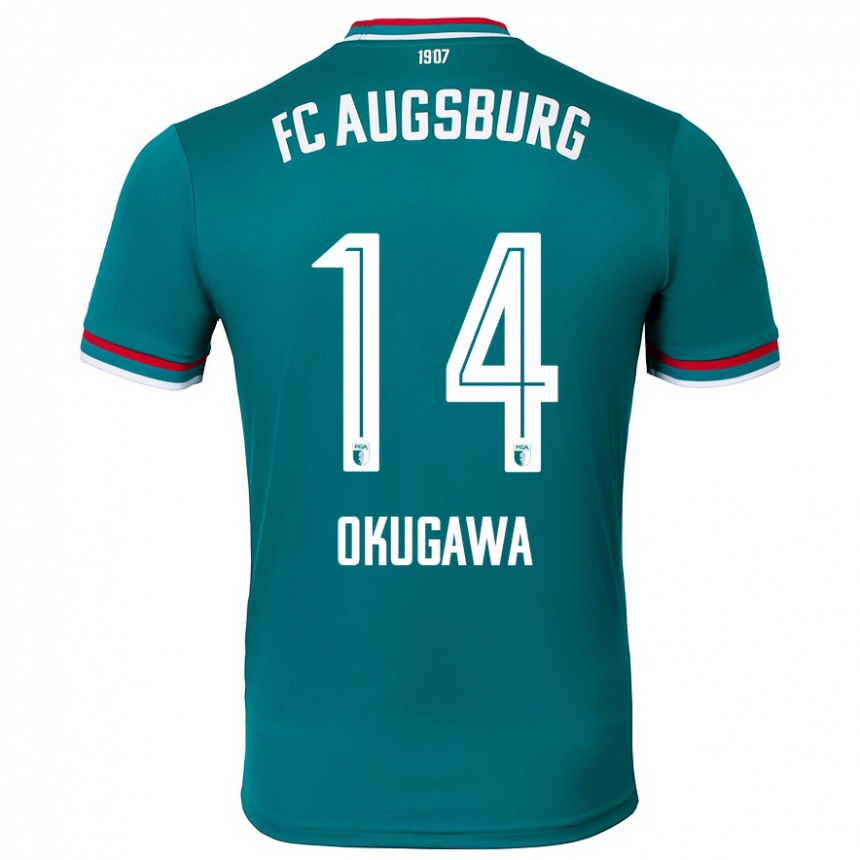 Niño Fútbol Camiseta Masaya Okugawa #14 Verde Oscuro 2ª Equipación 2024/25